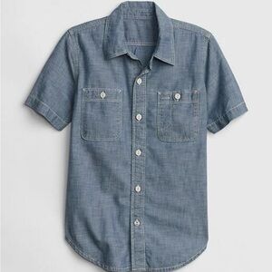 GAP Blue Button Down Shirt Short Sleeve